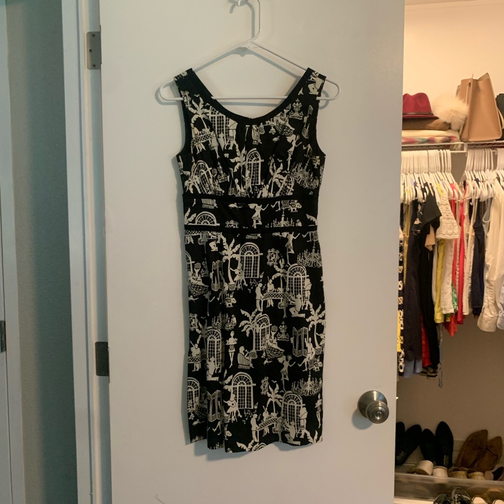Lilly Pulitzer black and white print shift dress 0